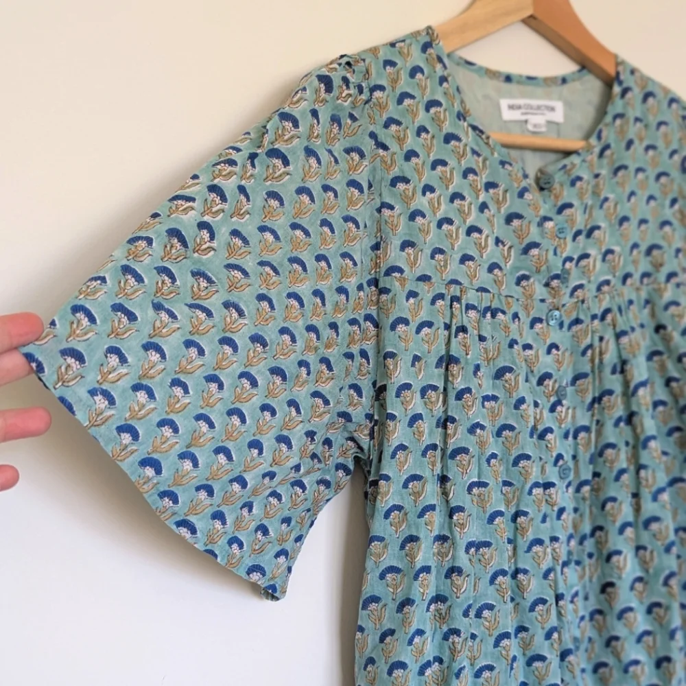 Emerson Fry India Collection Amelia Button Short Dress - Size XS/S - Picture 4 of 11